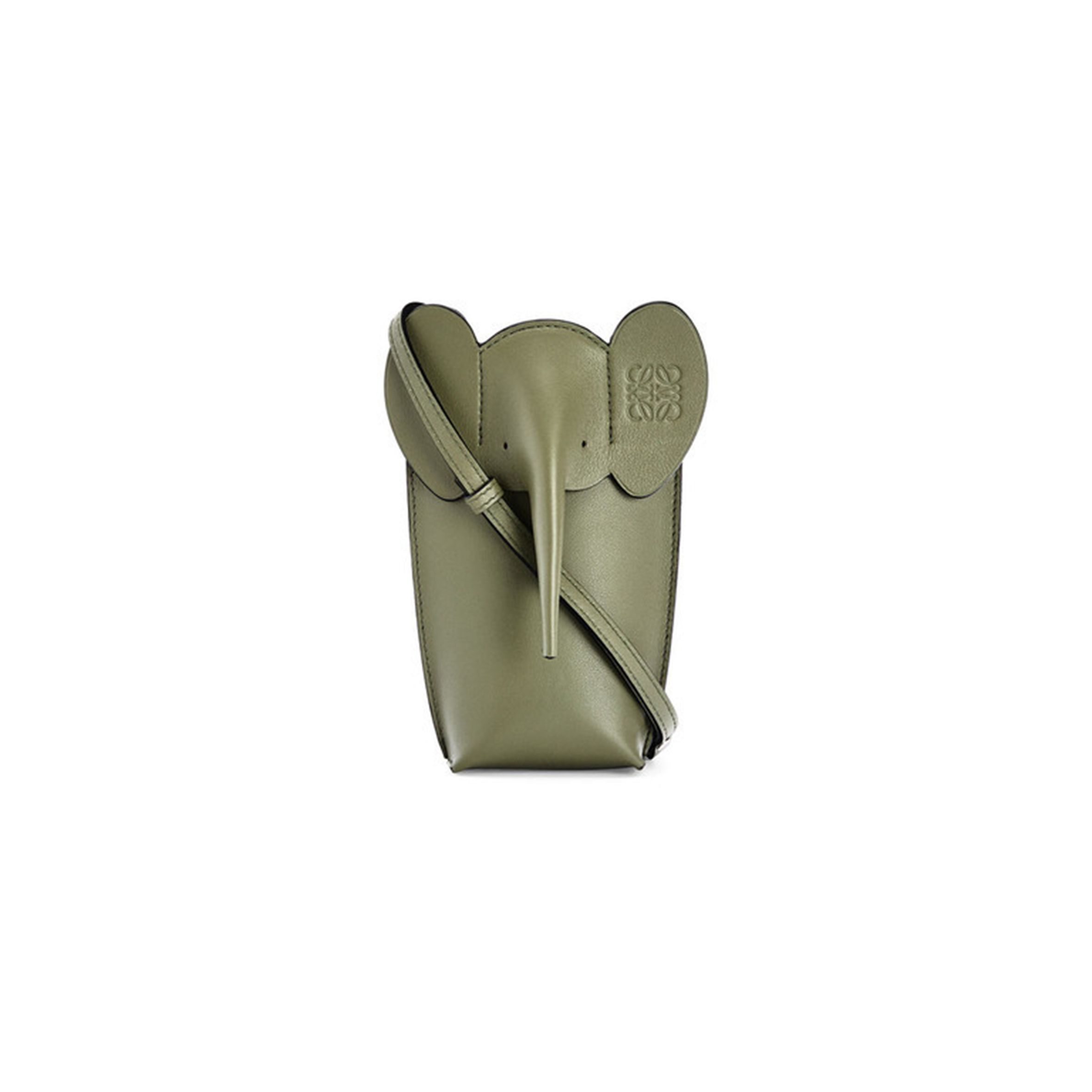 L0ew* elephant pocket in classic calfskin c623b02x03 (18*8*4cm)